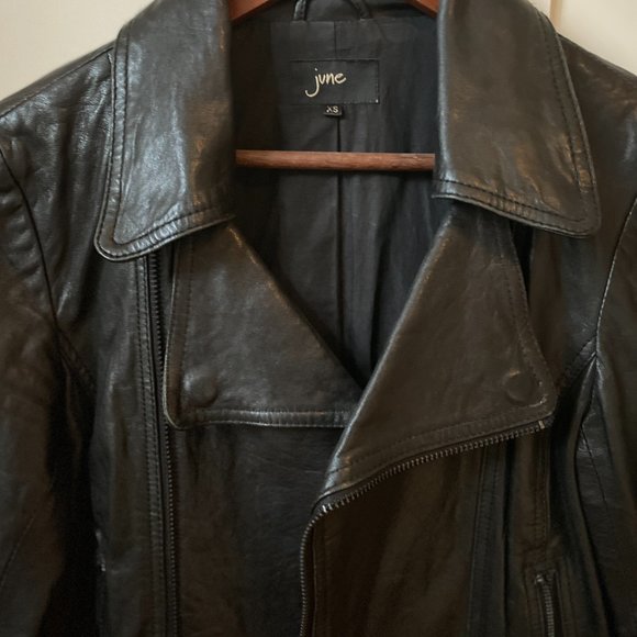 Genuine Leather TNT "June" Motorcyle Bomber Jacket - Picture 4 of 6